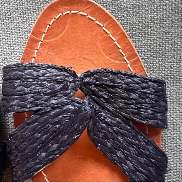 Boden Beatrix Raffia Sandals Navy 41 - Picture 4 of 5